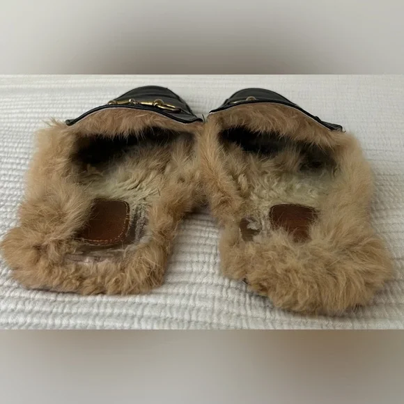 Gucci Princetown Fur Lined Leather Mules Men’s 45 Kind Of Thrashed but Clean 11 - Picture 5 of 15